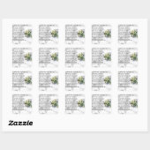 Bridesmaid Poem Wedding Bouquet Vierkante Sticker (Vel)
