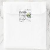 Bridesmaid Poem Wedding Bouquet Vierkante Sticker (Tas)