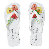 Bridesmaid Polka Dot Floral Teenslippers (Voetbed)