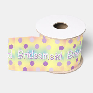Bridesmaid Polka Dot op pasta Grosgrain Lint
