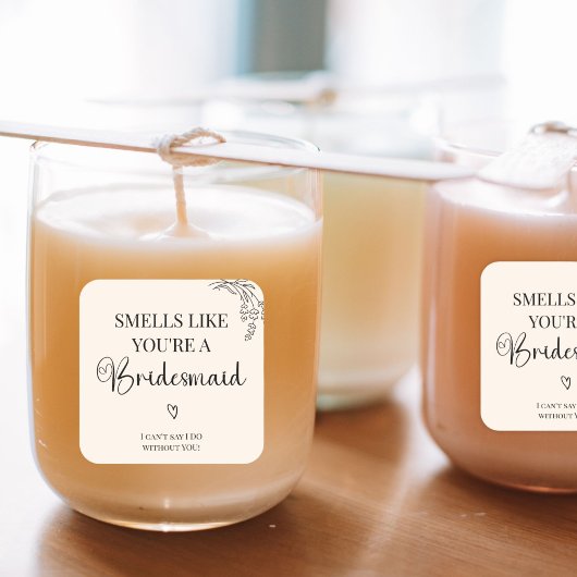 Bridesmaid Proposal Candle Sticker Label