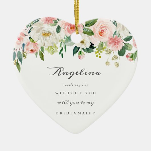 Bridesmaid Proposal Ceramic Keepsake Ornament (Voorkant)