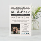 Bridesmaid Proposal Kaart (Staand voorkant)