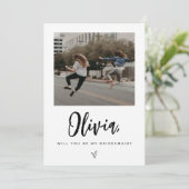 Bridesmaid proposal Kaart met foto (Staand voorkant)