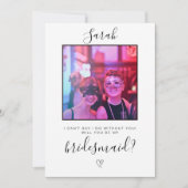 Bridesmaid proposal Kaart with Photo (Voorkant)