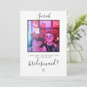 Bridesmaid proposal Kaart with Photo (Staand voorkant)