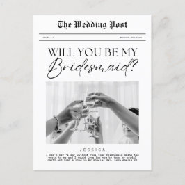 Bridesmaid Proposal,  krant Briefkaart