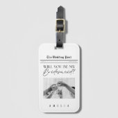 Bridesmaid Proposal Newspaper Bagagelabel (Voorkant (verticaal))