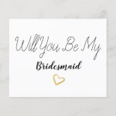 Bridesmaid proposal Now Act verrast card (Achterkant)