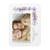 Bridesmaid proposal Paars Shades Flowers Foto Magneet (Verticaal)