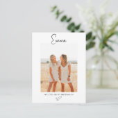 Bridesmaid Proposal Script Signature Photo Briefkaart (Staand voorkant)
