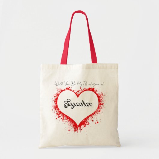 Bridesmaid Proposal Wedding Party Totes Tote Bag (Voorkant)