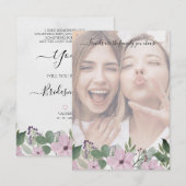 Bridesmaid Proposal with Selfie on Floral Garland (Voorkant / Achterkant)