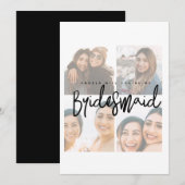 Bridesmaid propsal flauwte fotocollage platte Kaar (Voorkant / Achterkant)