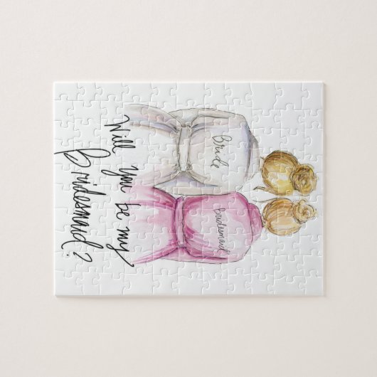 Bridesmaid? Puzzle Bl Bun Bride Bl Bun Maid Legpuzzel (Horizontaal)