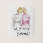 Bridesmaid? Puzzle Bl Bun Bride Bl Bun Maid Legpuzzel (Verticaal)