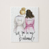 Bridesmaid? Puzzle Bl Bun Bride Br Waves Bm Legpuzzel (Verticaal)