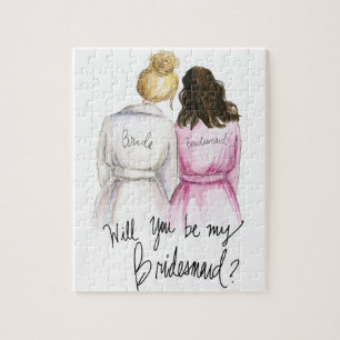 Bridesmaid? Puzzle Bl Bun Bride Br Waves Bm Legpuzzel