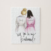 Bridesmaid? Puzzle Bl Bun Bride Long Black Bm Legpuzzel (Verticaal)