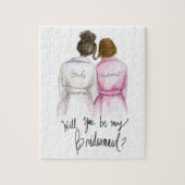 Bridesmaid? Puzzle Br Bun Bride Auburn Bob Bm Legpuzzel (Verticaal)