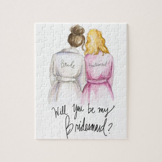 Bridesmaid? Puzzle Br Bun Bride Bl Waves Bm Legpuzzel (Verticaal)