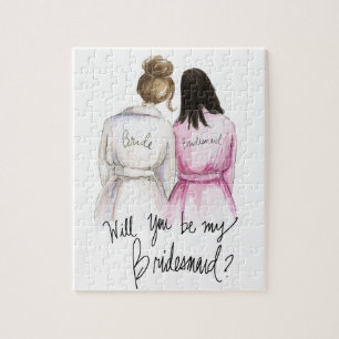 Bridesmaid? Puzzle Br Bun Bride Black Long Bm Legpuzzel
