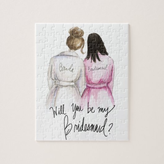 Bridesmaid? Puzzle Br Bun Bride Black Long Bm Legpuzzel (Verticaal)