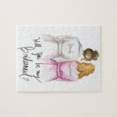 Bridesmaid? Puzzle Br Bun Bride Dk Bl Waves Bm Legpuzzel (Horizontaal)