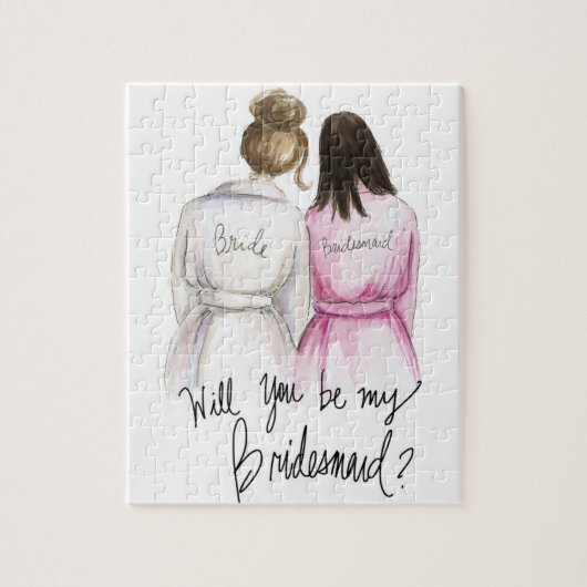 Bridesmaid? Puzzle Br Bun Bride Dk Br Long Bm Legpuzzel (Verticaal)