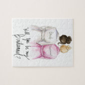 Bridesmaid? Puzzle Dark Br Bun Bride Blonde Bun Bm Legpuzzel (Horizontaal)