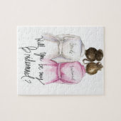 Bridesmaid? Puzzle Dark Br Bun Bride Br Bun Bm Legpuzzel (Horizontaal)