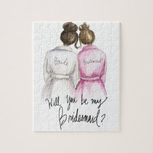 Bridesmaid? Puzzle Dark Br Bun Bride Br Bun Bm Legpuzzel