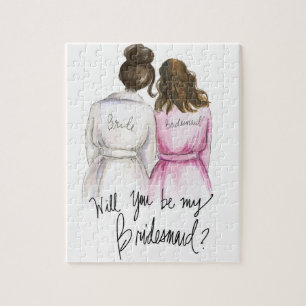 Bridesmaid? Puzzle Dark Br Bun Bride Br Waves Bm Legpuzzel