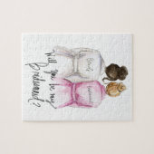 Bridesmaid? Puzzle Dark Br Bun Bride Dk Bl Bun Bm Legpuzzel (Horizontaal)