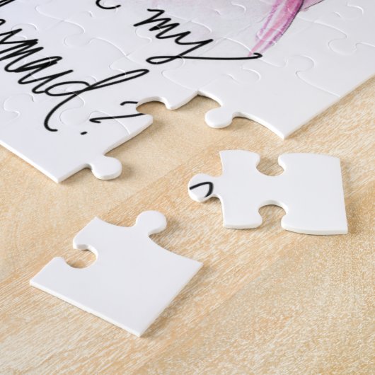 Bridesmaid? Puzzle Dark Br Bun Bride Dk Bl Bun Bm Legpuzzel (Zijkant)