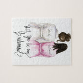 Bridesmaid? Puzzle Dark Br Bun Bride Dk Br Long Bm Legpuzzel (Horizontaal)