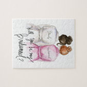 Bridesmaid? Puzzle Dark Br Bun Bride R Bun Bm Legpuzzel (Horizontaal)
