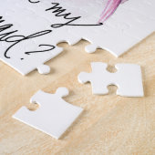 Bridesmaid? Puzzle Dark Curls Bride Blonde Bun Bm Legpuzzel (Zijkant)