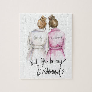 Bridesmaid? Puzzle Dk Bl Bun Bride Br Bun Bm Legpuzzel