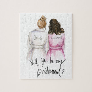 Bridesmaid? Puzzle Dk Bl Bun Bride Br Waves Bm Legpuzzel