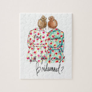 Bridesmaid? Puzzle Dk Bl Bun Bride R Bun Legpuzzel