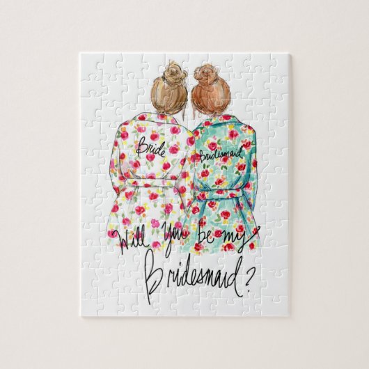 Bridesmaid? Puzzle Dk Bl Bun Bride R Bun Legpuzzel (Verticaal)