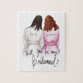 Bridesmaid? Puzzle Dk Br Bride A Curls Maid Legpuzzel