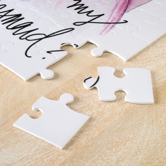 Bridesmaid? Puzzle Dk Br Bride Bl Bun Maid Legpuzzel (Zijkant)