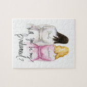 Bridesmaid? Puzzle Dk Br Bride Bl Waves Maid Legpuzzel (Horizontaal)