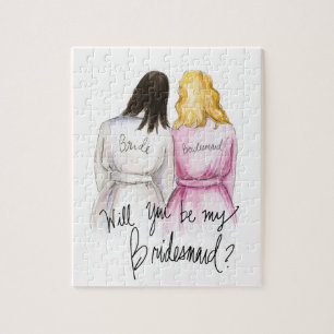 Bridesmaid? Puzzle Dk Br Bride Bl Waves Maid Legpuzzel