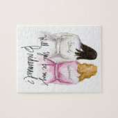 Bridesmaid? Puzzle Dk Br Bride Dk Bl Waves Maid Legpuzzel (Horizontaal)
