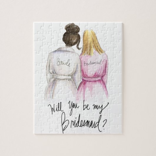 Bridesmaid? Puzzle Dk Br Bun Bride Bl Long Bm Legpuzzel (Verticaal)
