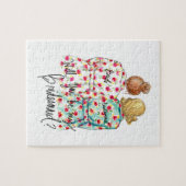 Bridesmaid? Puzzle Red Bun Bride Dk Bl Bob Maid Legpuzzel (Horizontaal)