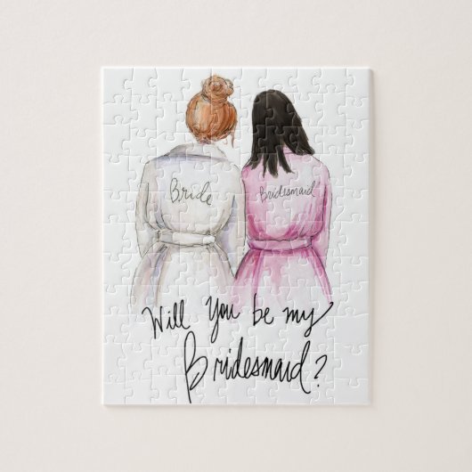 Bridesmaid? Puzzle Red Bun Bride DK Br. Long Maid Legpuzzel (Verticaal)